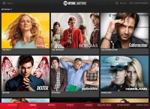 Showtime Anytime iPad App